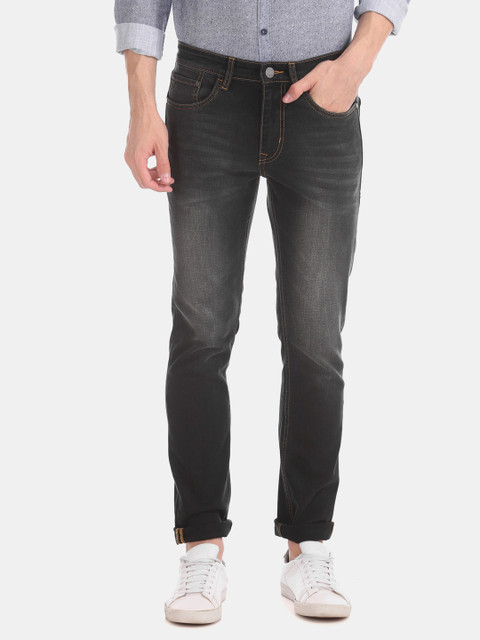 

AD By Arvind Men Black Skinny Fit Mid-Rise Clean Look Stretchable Jeans