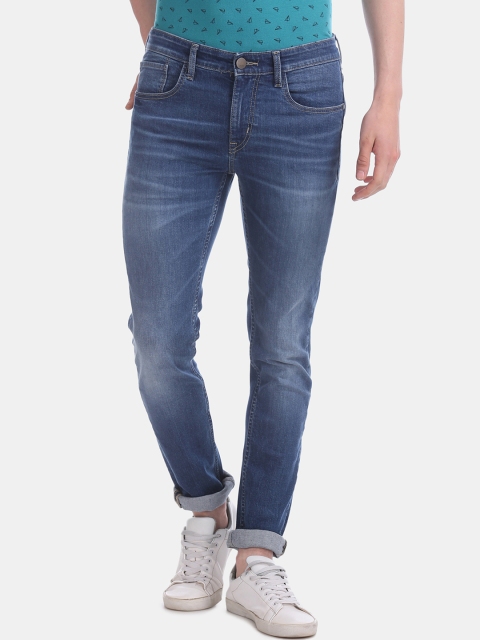 

AD By Arvind Men Blue Slim Fit Mid-Rise Clean Look Stretchable Jeans