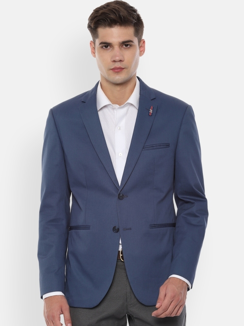 

Louis Philippe Sport Men Blue Solid Slim-Fit Single-Breasted Formal Blazer