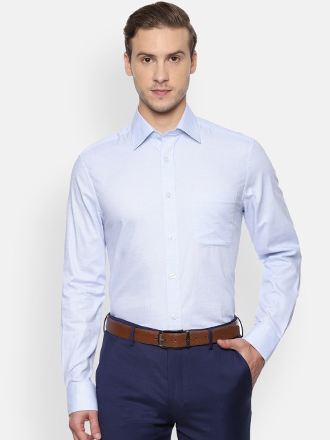 

Louis Philippe Men Blue Classic Regular Fit Checked Formal Shirt