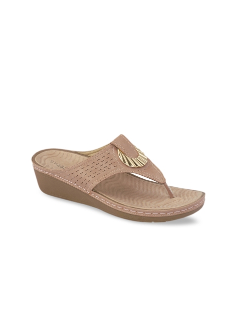 

Khadims Women Beige Embellished Wedges