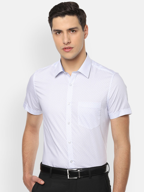 

Louis Philippe Men Blue Classic Slim Fit Printed Formal Shirt