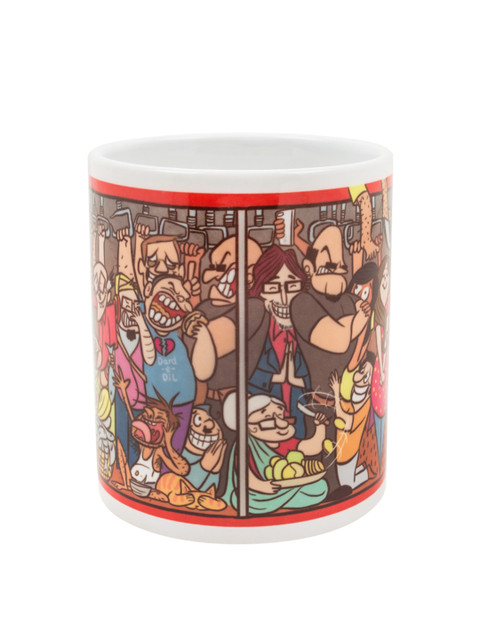 

Chumbak Grey & Red Printed Mumbai Meri Jaan Coffee Mug