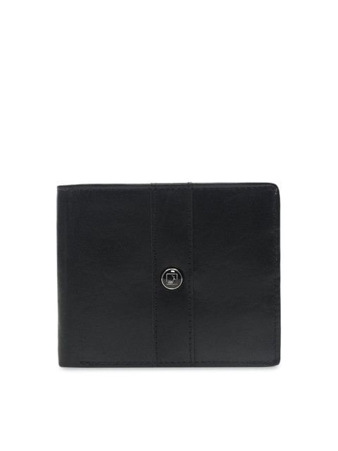 

Da Milano Men Black Solid Two Fold Wallet