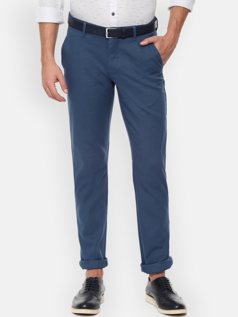 

Louis Philippe Sport Men Navy Blue Solid Regular Fit Semi-Formal Trousers