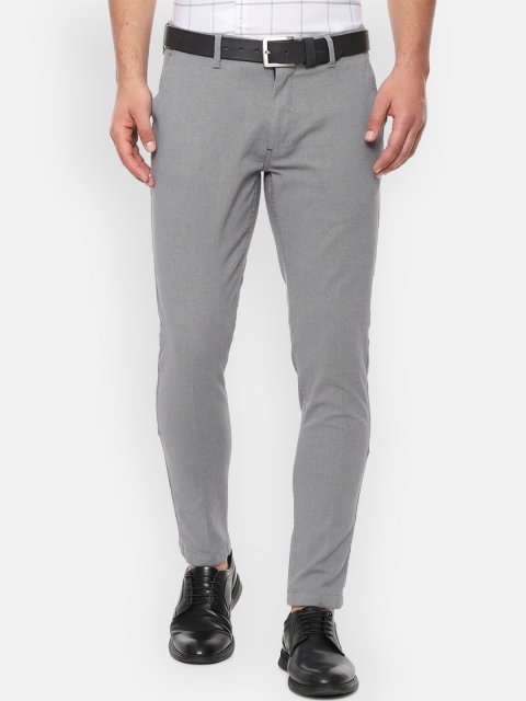 

Louis Philippe Sport Men Grey Slim Fit Self Design Regular Trousers