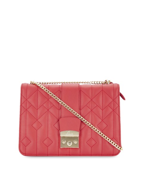 

Lavie Coral Self Design Quilted Sling Bag