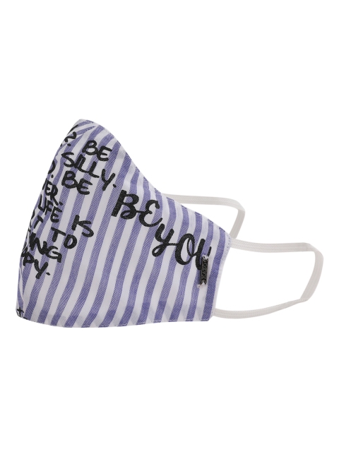 

Kazo Unisex Blue & White 3 Ply Reusable Cloth Mask