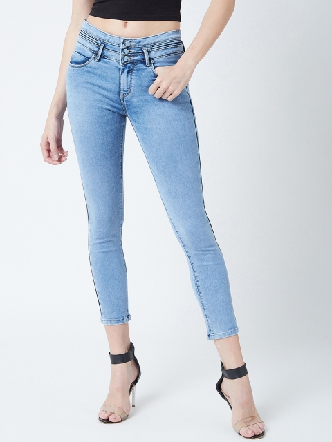 

Devis Women Blue Skinny Fit High-Rise Clean Look Stretchable Jeans