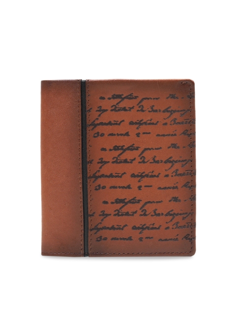 

Da Milano Men Brown Printed Two Fold Wallet