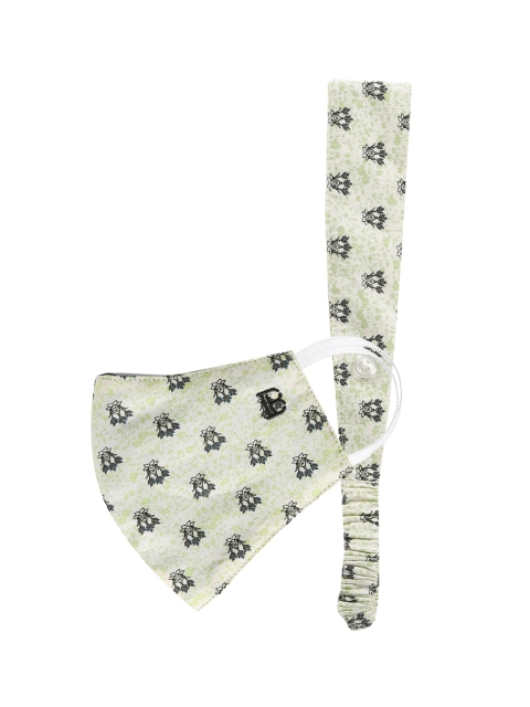 

Bene Kleed Girls Printed 7-Ply Anti-Bacterial Reusable Protective Outdoor Masks, Sea green