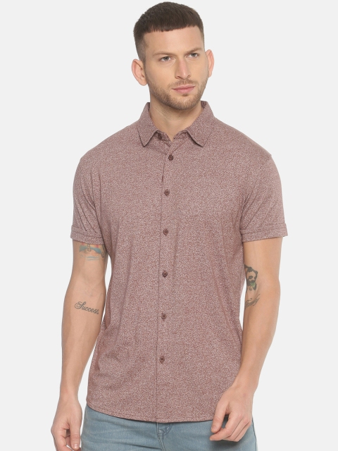 

T-Tog Men Brown Slim Fit Printed Casual Shirt