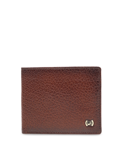 

Da Milano Men Brown Textured Two Fold Wallet