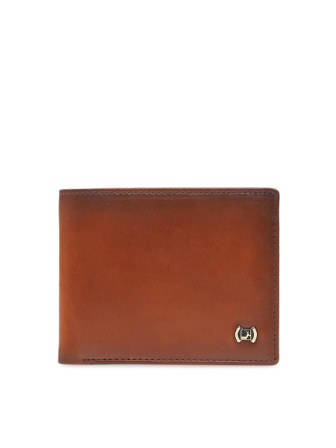 

Da Milano Men Brown Solid Two Fold Leather Wallet