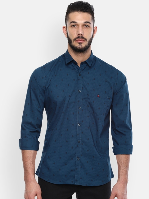 

Louis Philippe Sport Men Teal Blue Slim Fit Printed Casual Shirt