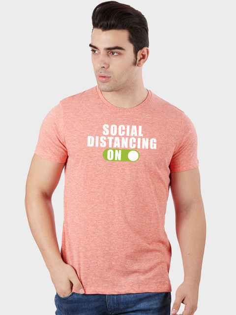 

Free Authority Men Pink Printed Round Neck T-shirt
