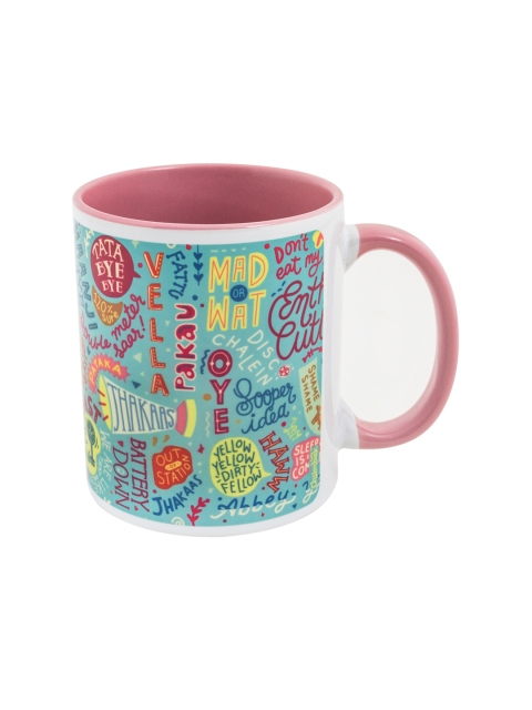 

Chumbak Blue & Pink Printed Things Indian Say Coffee Mug