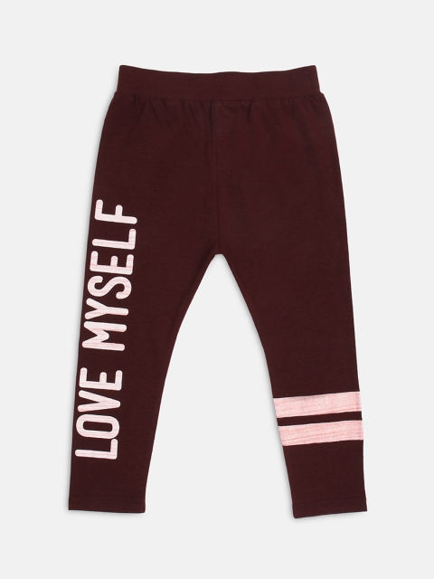 

Ziama Girls Burgundy Printed Regular Fit Capris