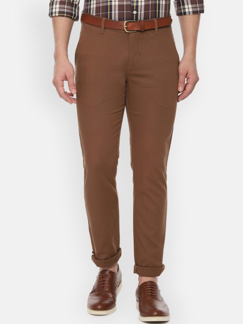 

Louis Philippe Sport Men Brown Slim Fit Self Design Regular Trousers
