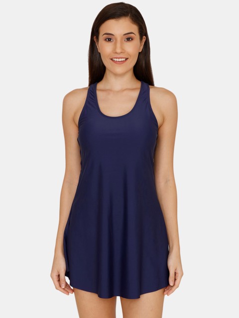

Zivame Women Navy Blue Solid Skirt-Style Swimming Dress