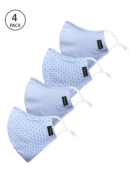 

Van Heusen Blue Pack of 4 Flexicomfort 3 Ply Cloth Mask