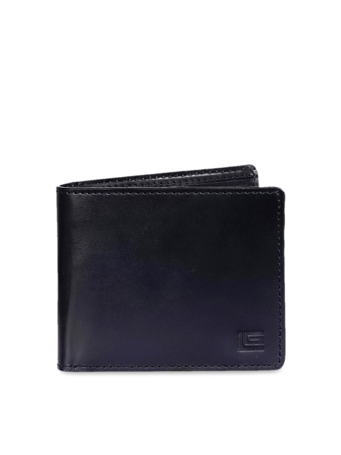 

Justanned Men Black Solid Two Fold Wallet