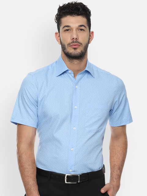 

Louis Philippe Men Blue Classic Regular Fit Printed Formal Shirt