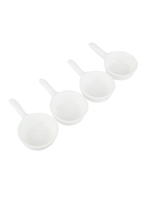 

SONG BIRD Pack of 4 White Solid Skillet Pan Dip Set