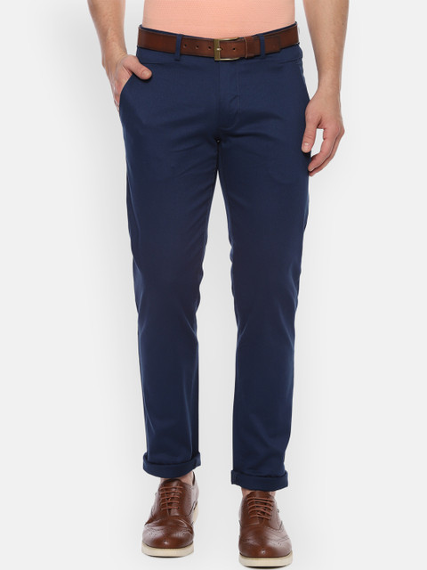 

Louis Philippe Sport Men Navy Blue Slim Fit Solid Regular Trousers
