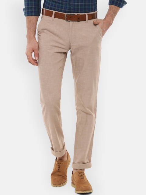 

Louis Philippe Sport Men Beige Self Design Regular Fit Semi-Formal Trousers