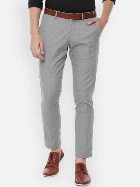 

Louis Philippe Sport Men Grey Slim Fit Checked Regular Trousers