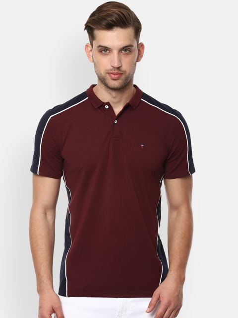 

Louis Philippe Sport Men Brown & Black Colourblocked Polo Collar T-shirt