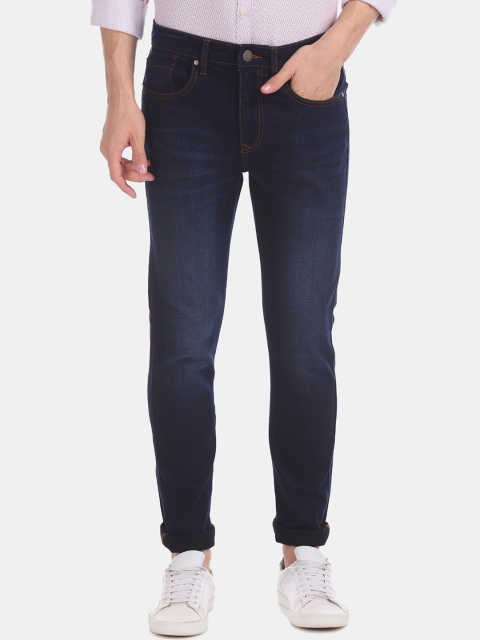 

AD By Arvind Men Blue Slim Fit Mid-Rise Clean Look Stretchable Jeans