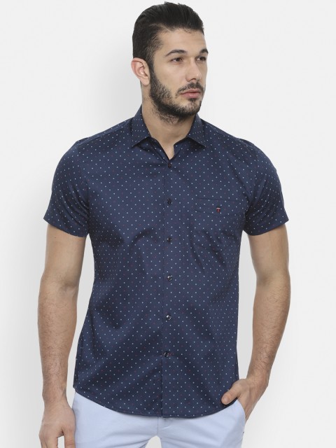 

Louis Philippe Sport Men Navy Blue Slim Fit Printed Casual Shirt