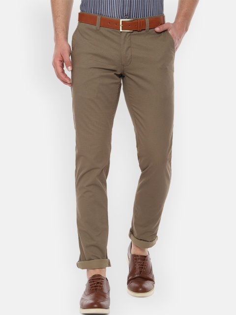 

Louis Philippe Sport Men Khaki Brown Slim Fit Printed Regular Trousers