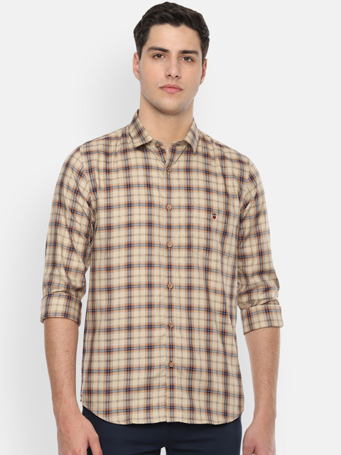 

Louis Philippe Sport Men Beige Slim Fit Checked Casual Shirt