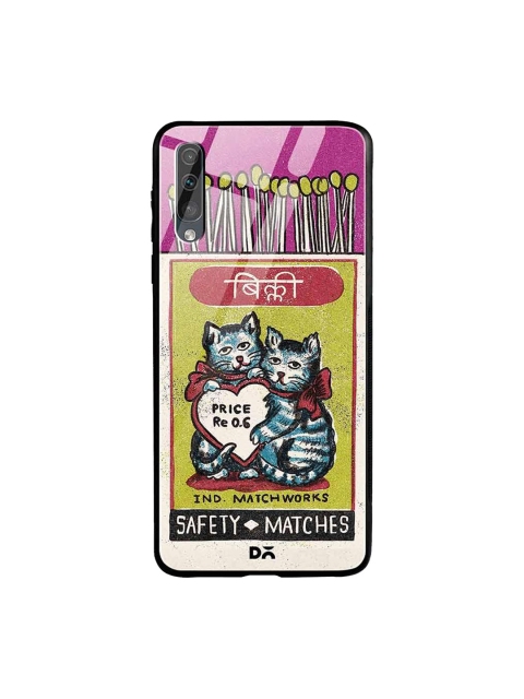 

DailyObjects Green & Purple Billi Matchbox Samsung Galaxy A70 Glass Case