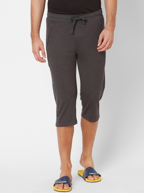 

Sweet Dreams Men Charcoal Grey Solid Three-Fourth Lounge Pants