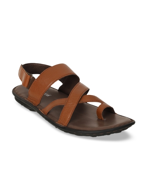 

Vardhra Men Brown Leather Fisherman Sandals