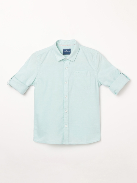 

Fame Forever by Lifestyle Boys Green Slim Fit Solid Casual Shirt