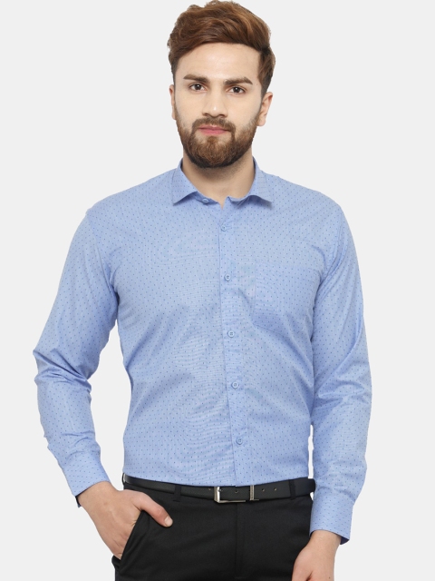 

JAINISH Men Blue Classic Regular Fit Printed Formal Shirt