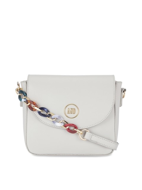 

AND Beige Solid Sling Bag