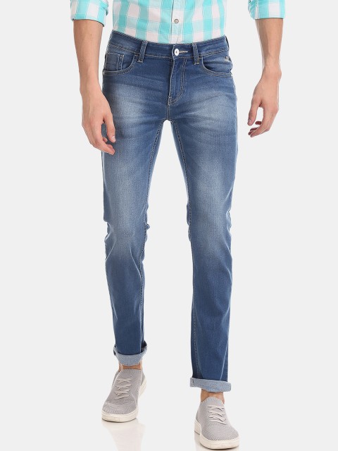 

Flying Machine Men Blue Slim Fit Mid-Rise Clean Look Stretchable Jeans