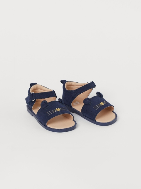 

H&M Girls Navy Blue Embroidered Sandals