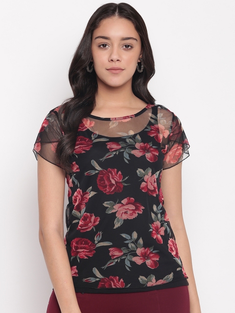

Miss Grace Women Black Printed Top