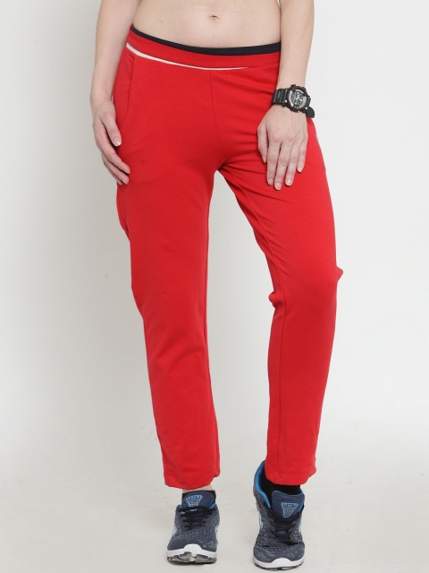 

BUKKUM Women Red Solid Track Pants