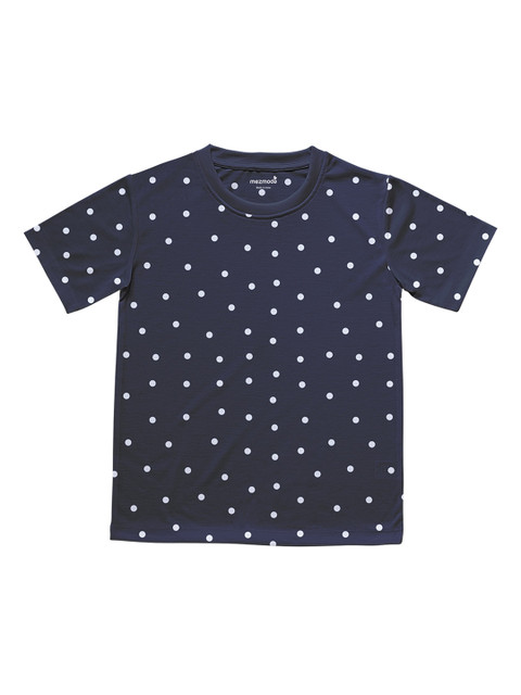 

mezmoda Girls Blue & White Printed Round Neck T-shirt
