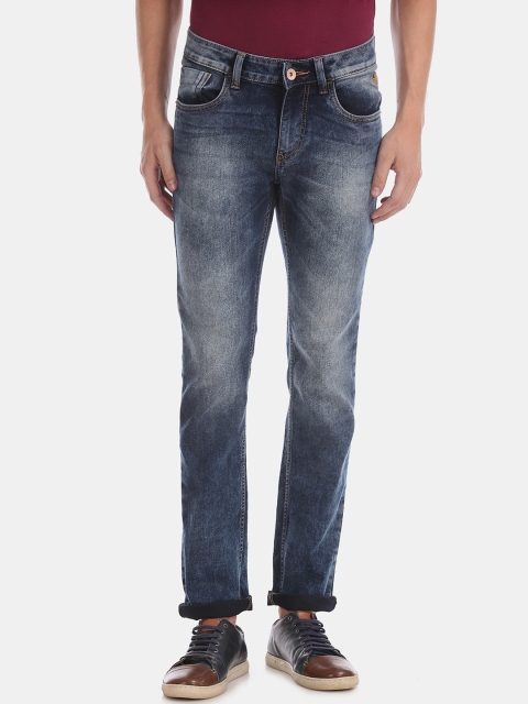 

Flying Machine Men Blue Skinny Fit Mid-Rise Clean Look Stretchable Jeans