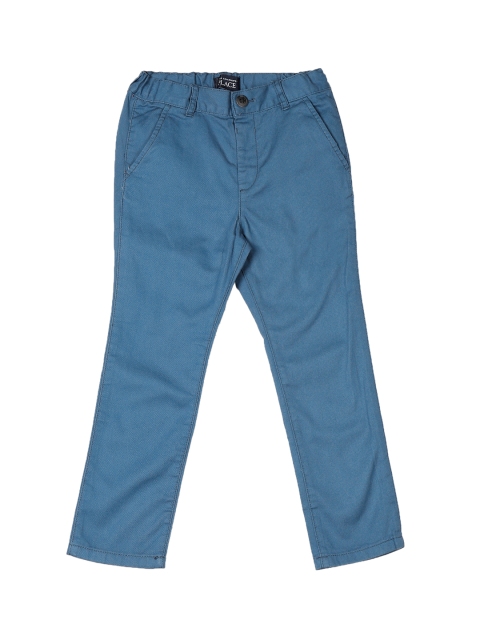 

The Childrens Place Boys Blue Skinny Fit Solid Chinos