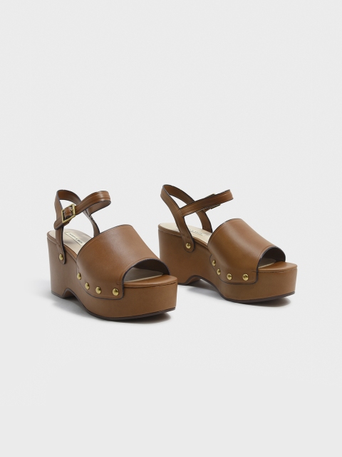 

CHARLES & KEITH Women Camel Brown Solid Heels